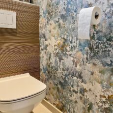 Vif Pose dun papier peint dans un toilette 2